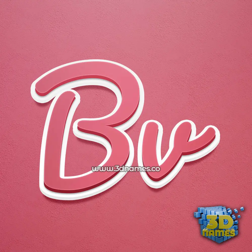 bv in Red Scribble style - 3D name wallpaper bv in Red Scribble style - 3D name wallpaper