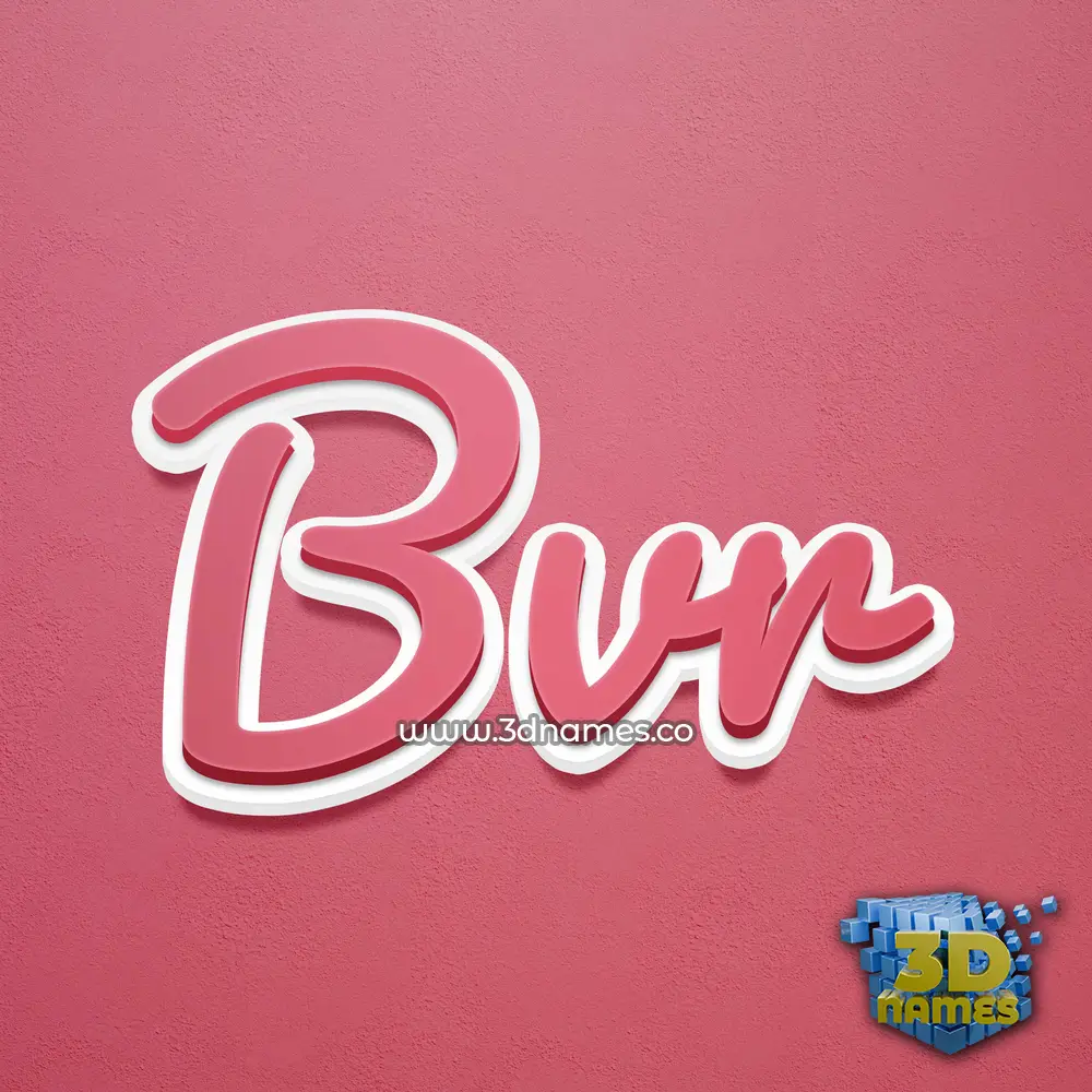bvr in Red Scribble style - 3D name wallpaper bvr in Red Scribble style - 3D name wallpaper