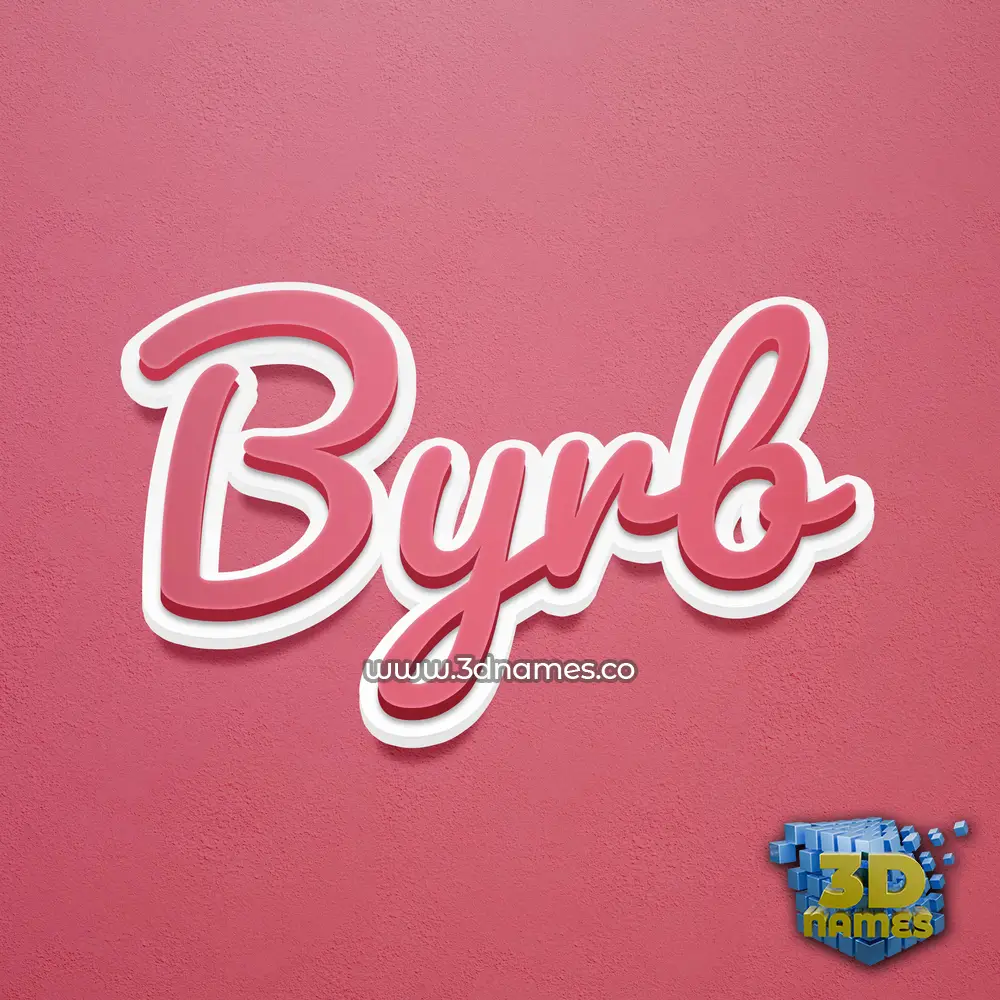 byrb in Red Scribble style - 3D name wallpaper byrb in Red Scribble style - 3D name wallpaper