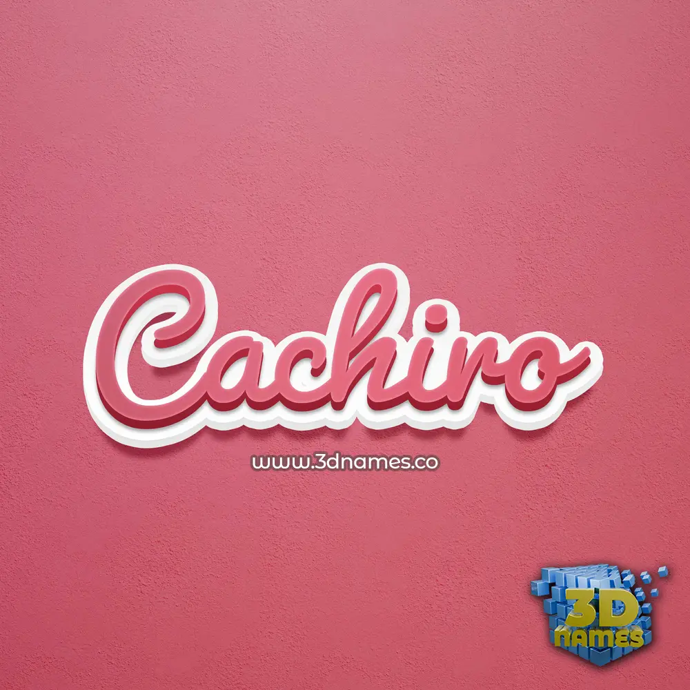 cachiro in Red Scribble style - 3D name wallpaper