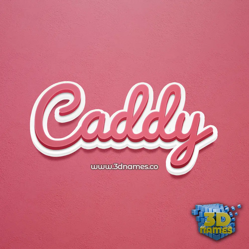 caddy in Red Scribble style - 3D name wallpaper caddy in Red Scribble style - 3D name wallpaper