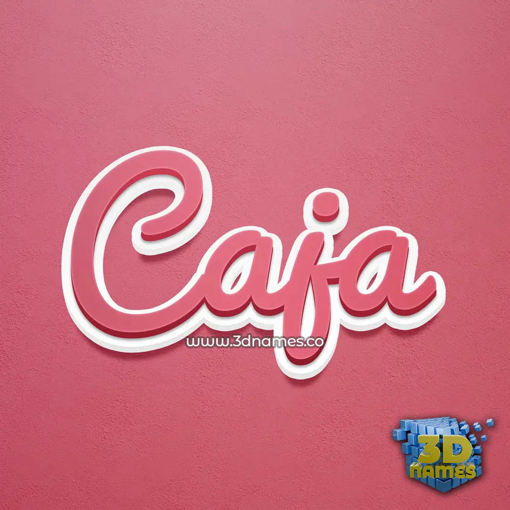 caja in Red Scribble style - 3D name wallpaper
