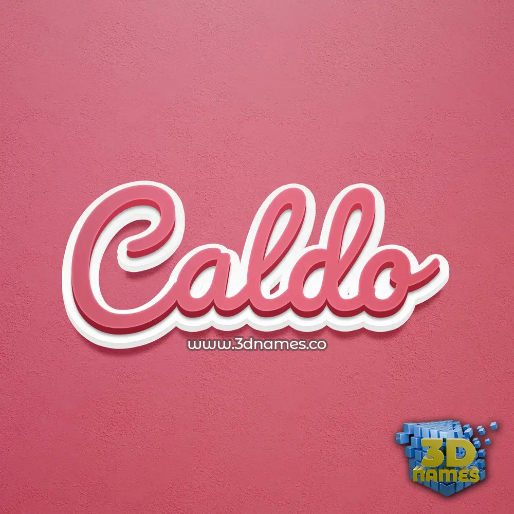 caldo in Red Scribble style - 3D name wallpaper caldo in Red Scribble style - 3D name wallpaper