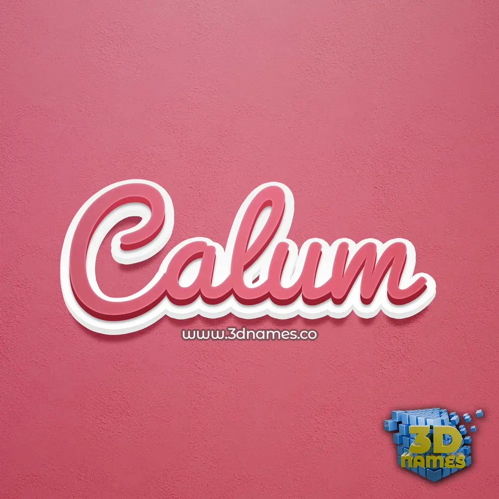 calum in Red Scribble style - 3D name wallpaper calum in Red Scribble style - 3D name wallpaper
