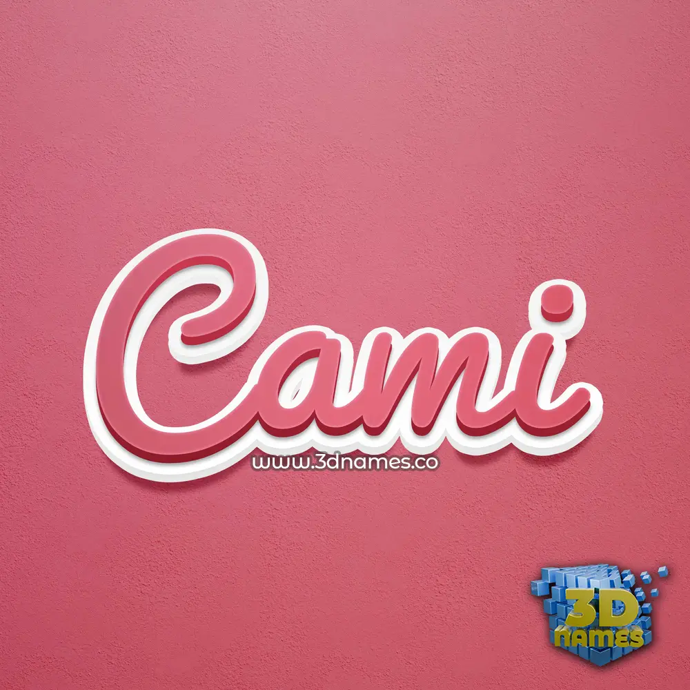 cami in Red Scribble style - 3D name wallpaper cami in Red Scribble style - 3D name wallpaper