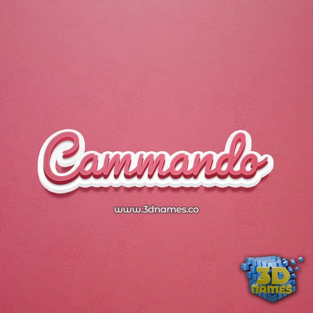cammando in Red Scribble style - 3D name wallpaper cammando in Red Scribble style - 3D name wallpaper