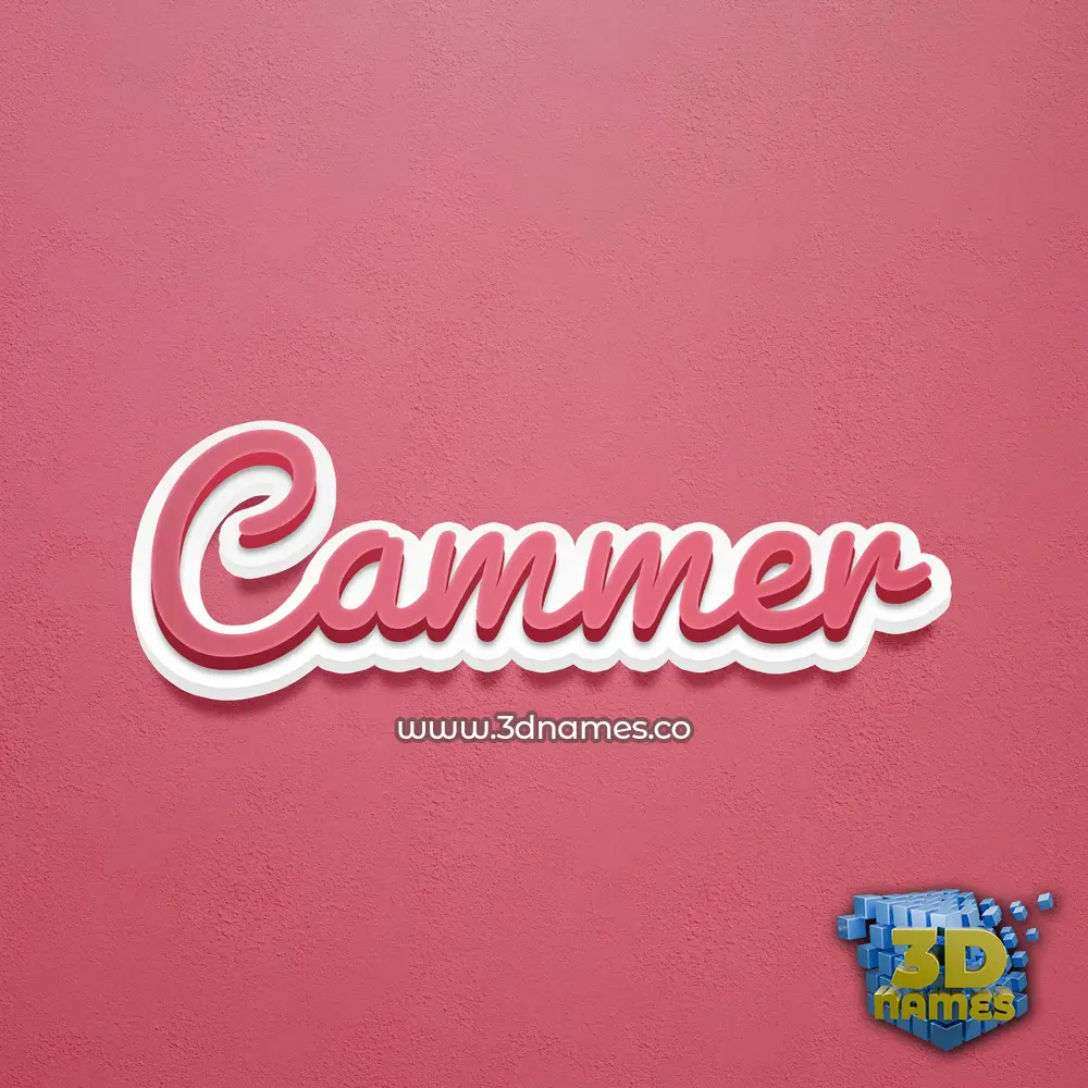 cammer in Red Scribble style - 3D name wallpaper cammer in Red Scribble style - 3D name wallpaper