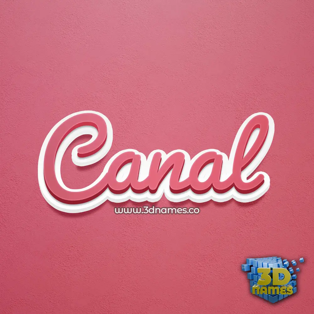 canal in Red Scribble style - 3D name wallpaper canal in Red Scribble style - 3D name wallpaper