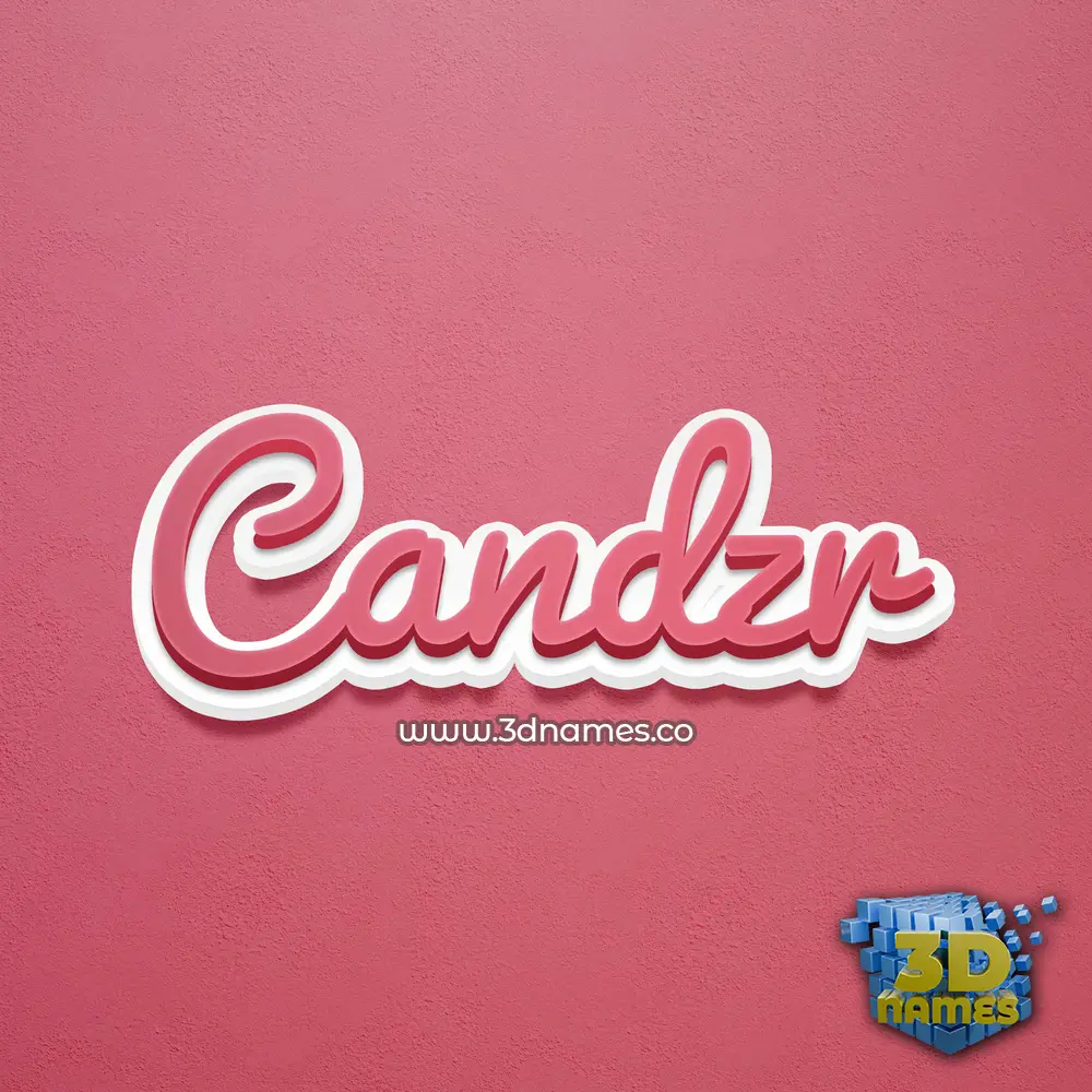 candzr in Red Scribble style - 3D name wallpaper