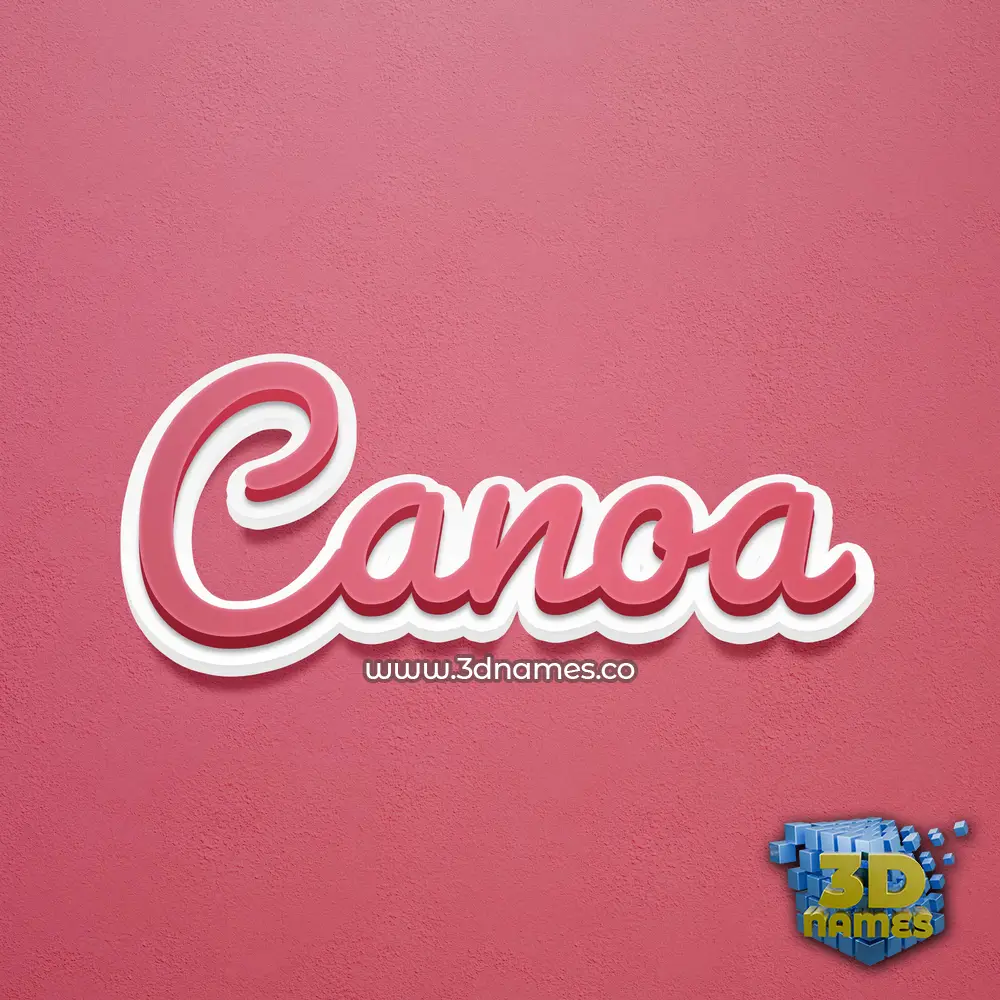 canoa in Red Scribble style - 3D name wallpaper canoa in Red Scribble style - 3D name wallpaper