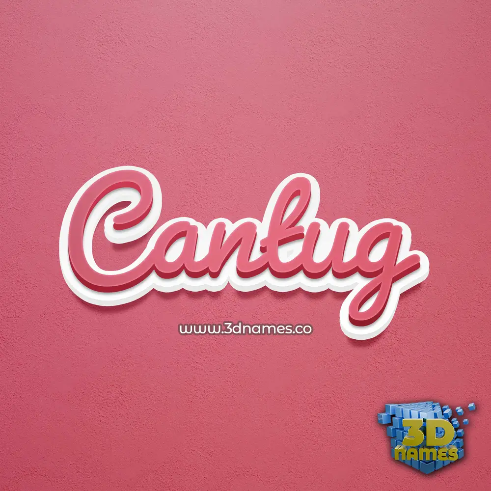 cantug in Red Scribble style - 3D name wallpaper