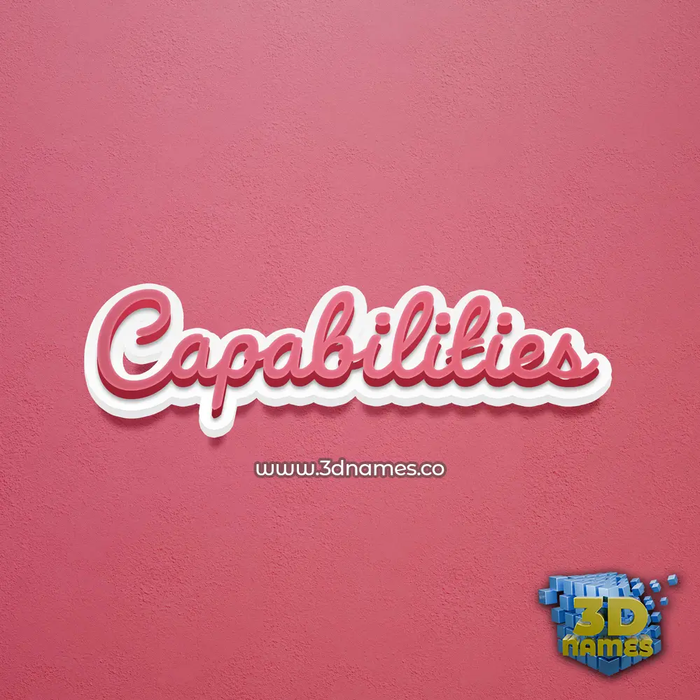 capabilities in Red Scribble style - 3D name wallpaper capabilities in Red Scribble style - 3D name wallpaper