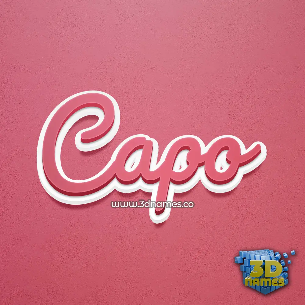 capo in Red Scribble style - 3D name wallpaper capo in Red Scribble style - 3D name wallpaper