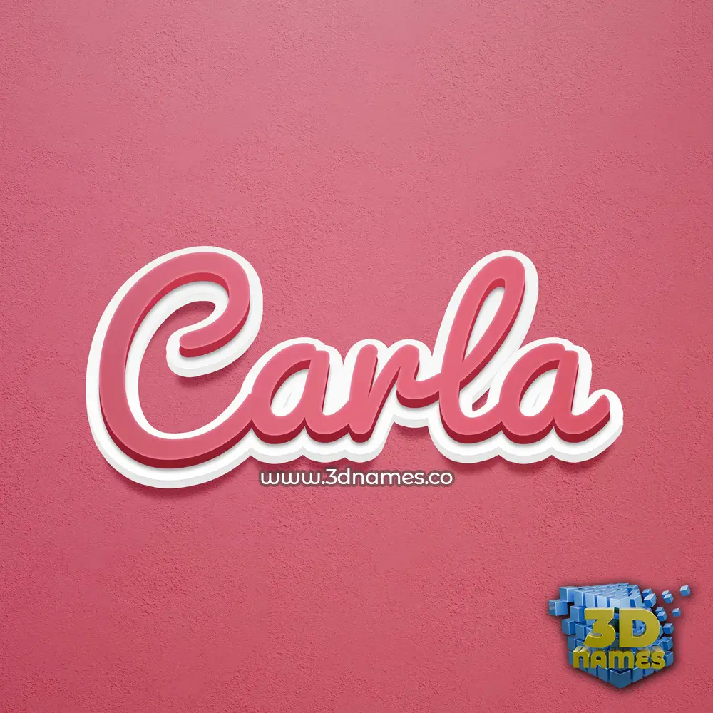carla in Red Scribble style - 3D name wallpaper