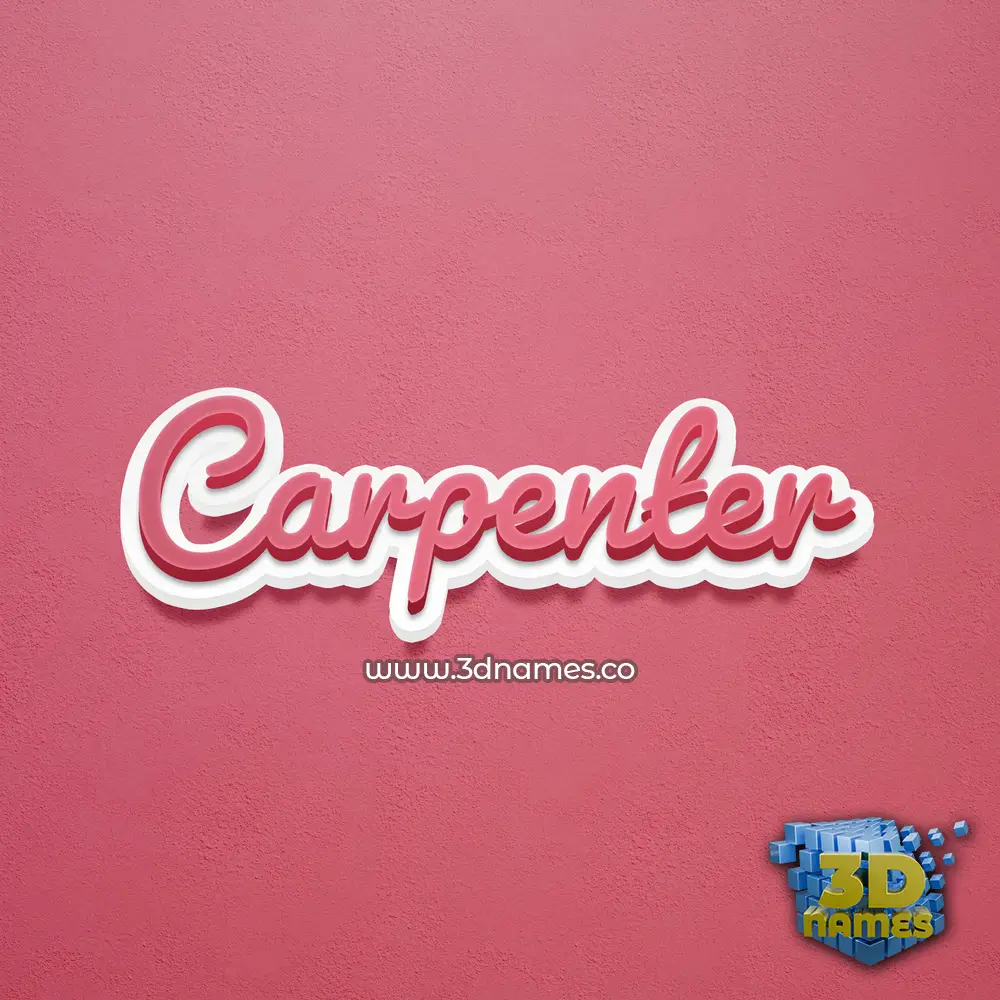 carpenter in Red Scribble style - 3D name wallpaper carpenter in Red Scribble style - 3D name wallpaper