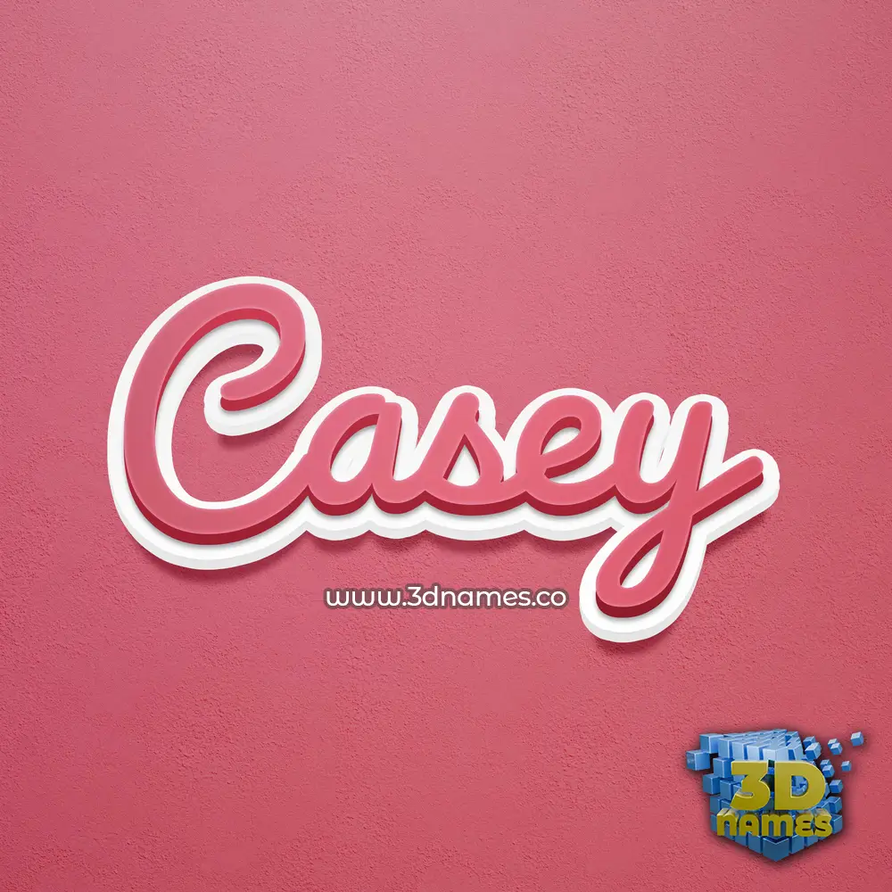 casey in Red Scribble style - 3D name wallpaper