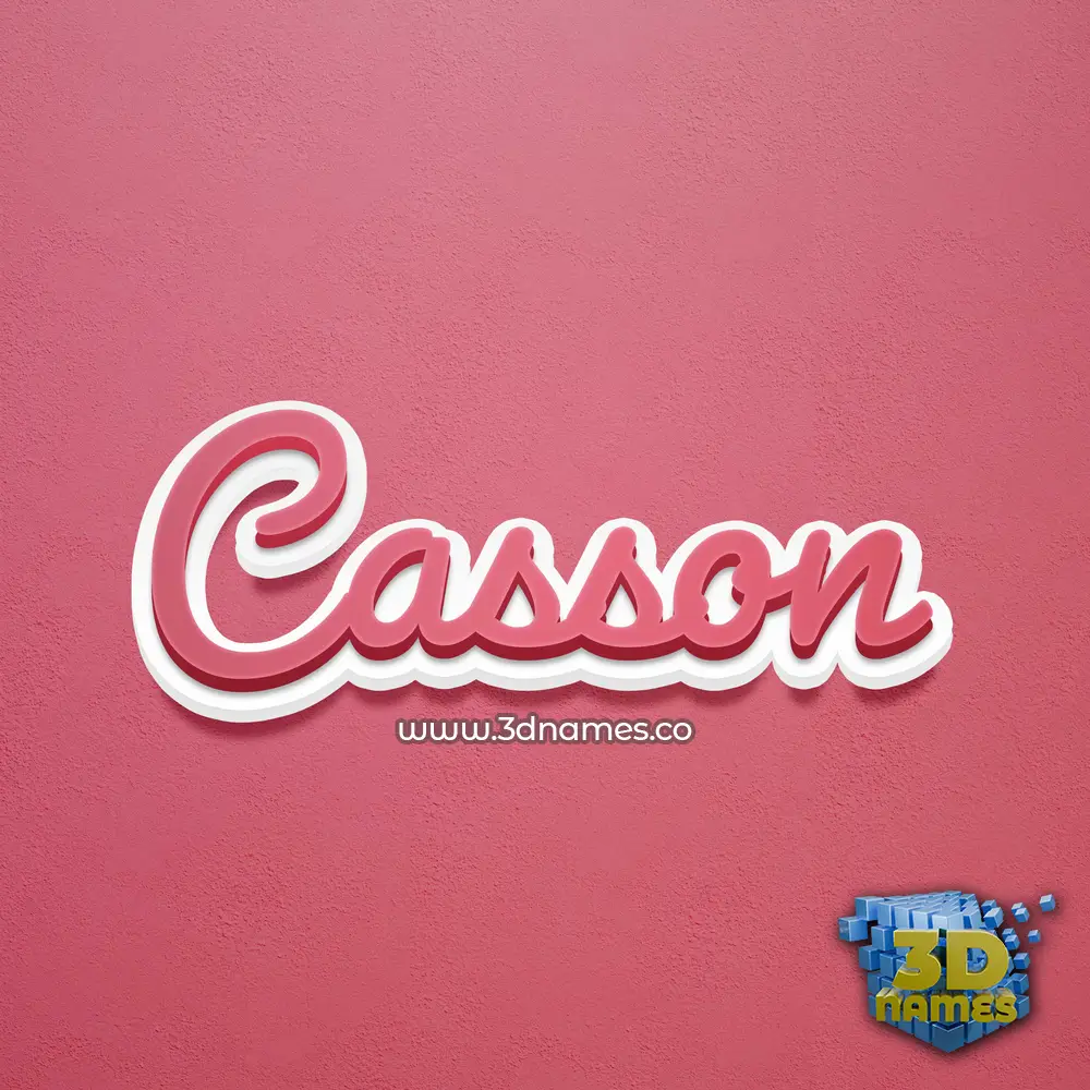 casson in Red Scribble style - 3D name wallpaper