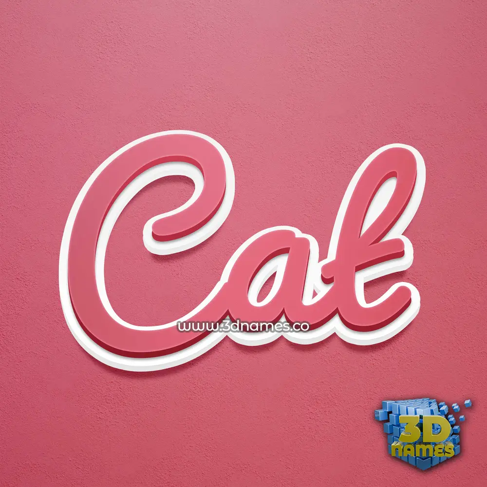 cat in Red Scribble style - 3D name wallpaper cat in Red Scribble style - 3D name wallpaper
