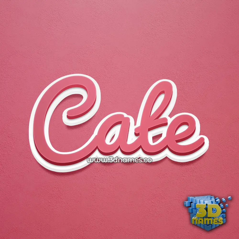 cate in Red Scribble style - 3D name wallpaper
