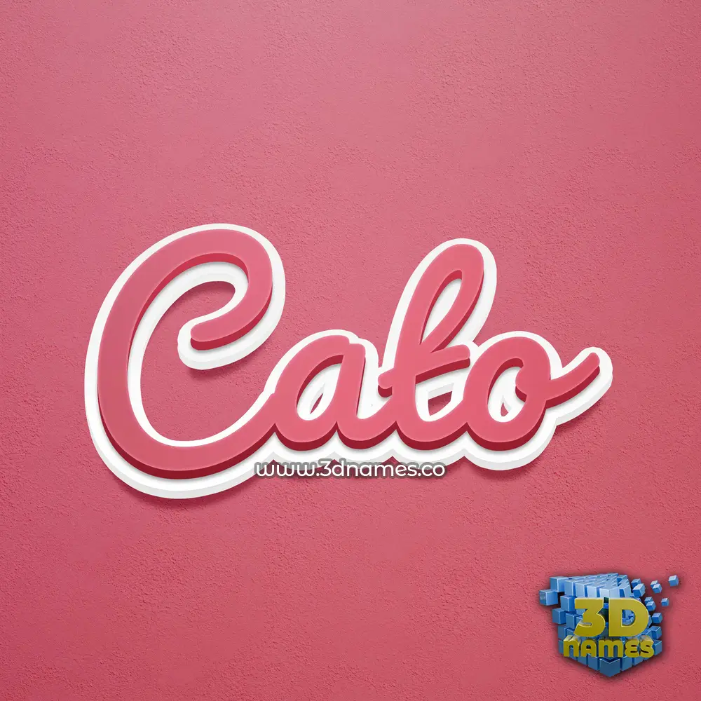 cato in Red Scribble style - 3D name wallpaper