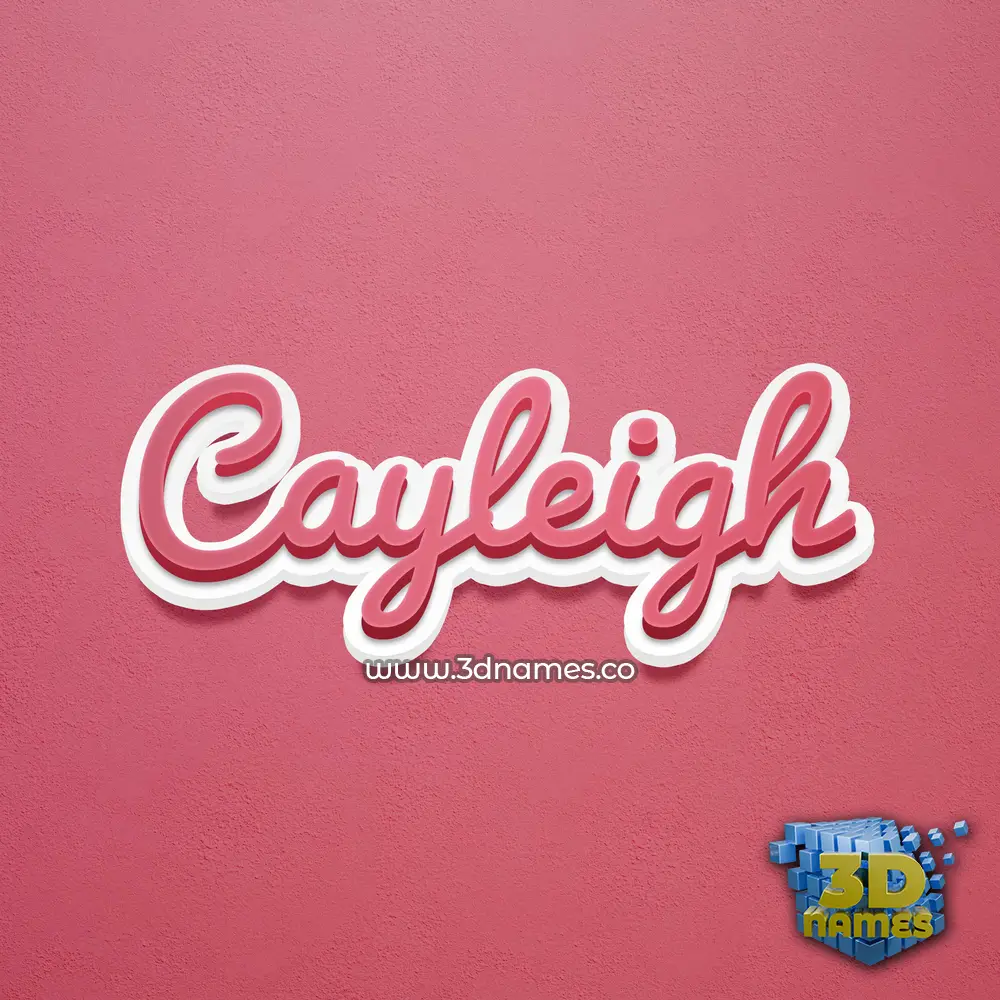 cayleigh in Red Scribble style - 3D name wallpaper