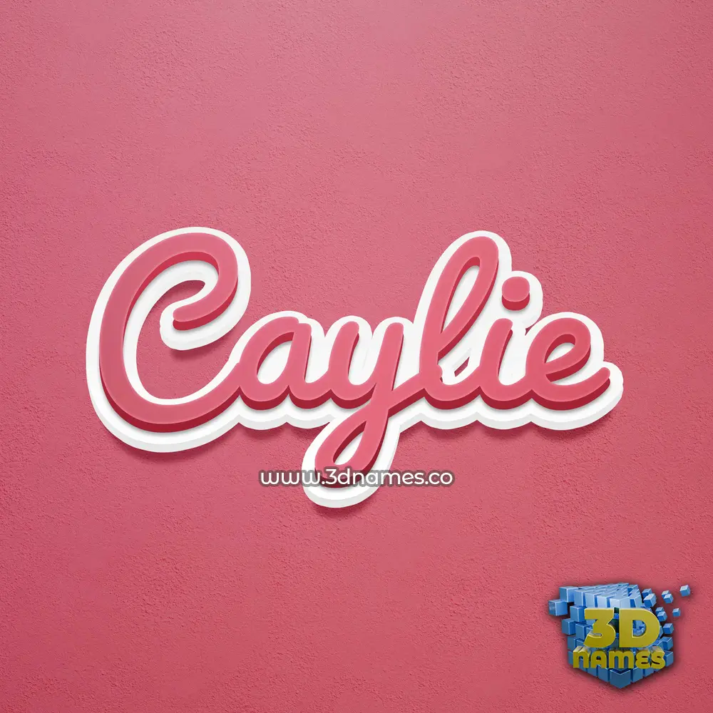 caylie in Red Scribble style - 3D name wallpaper