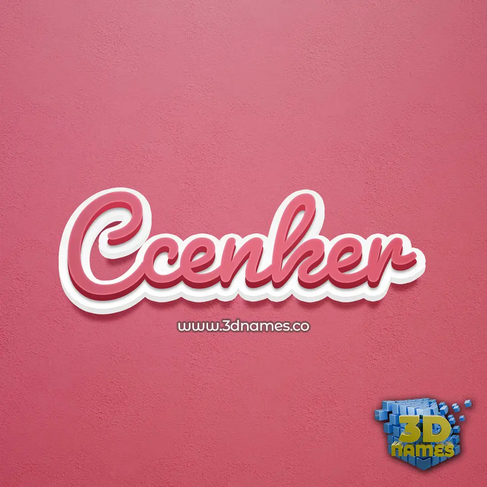 ccenker in Red Scribble style - 3D name wallpaper