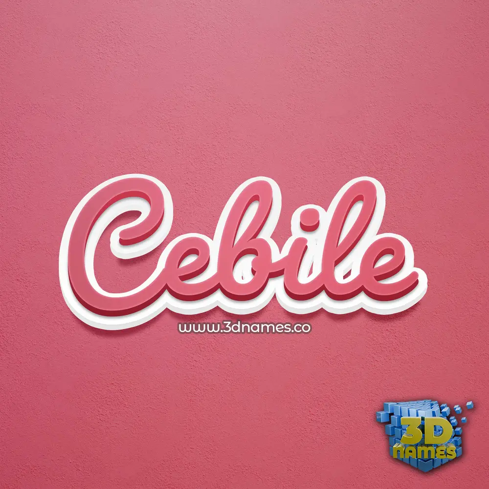 cebile in Red Scribble style - 3D name wallpaper