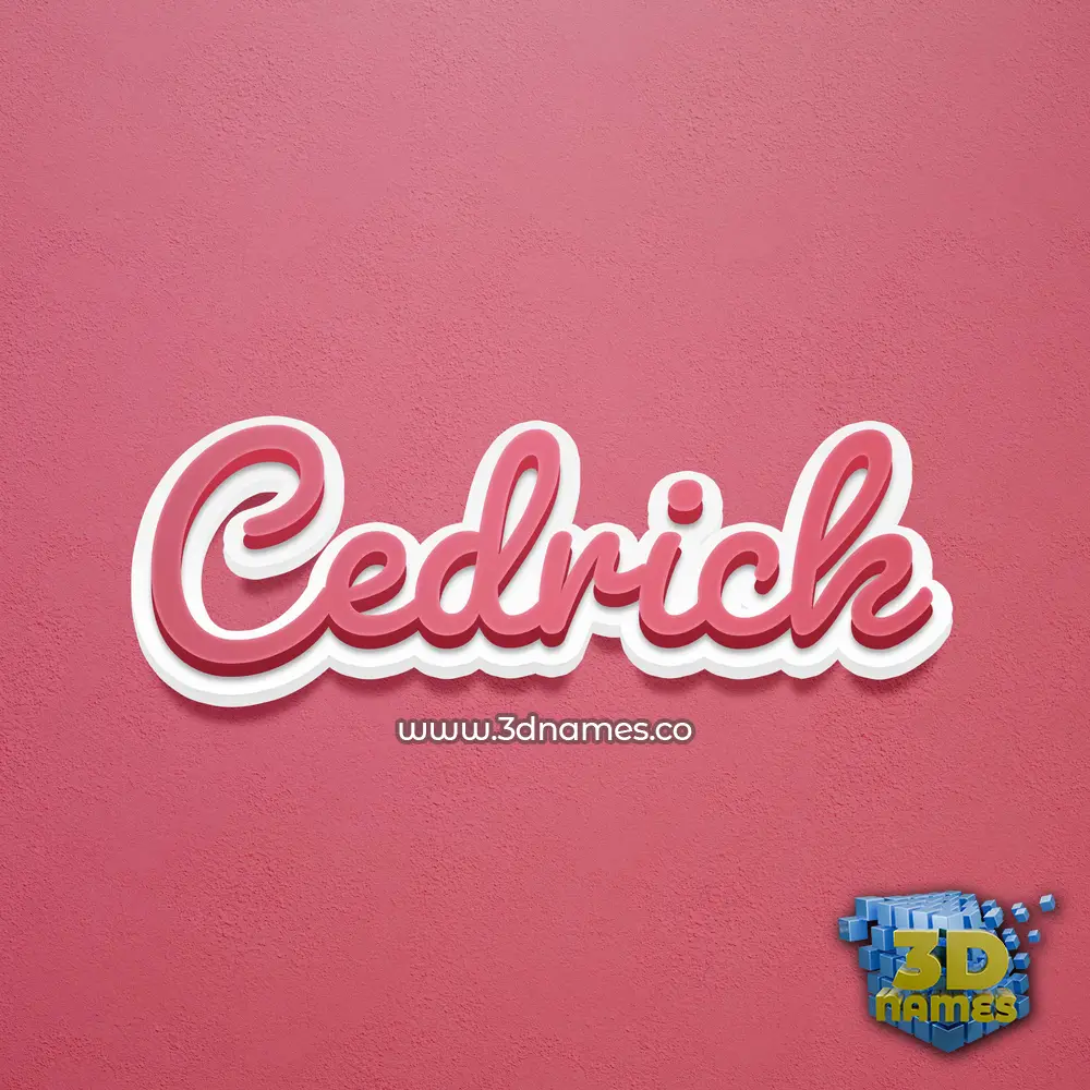 cedrick in Red Scribble style - 3D name wallpaper