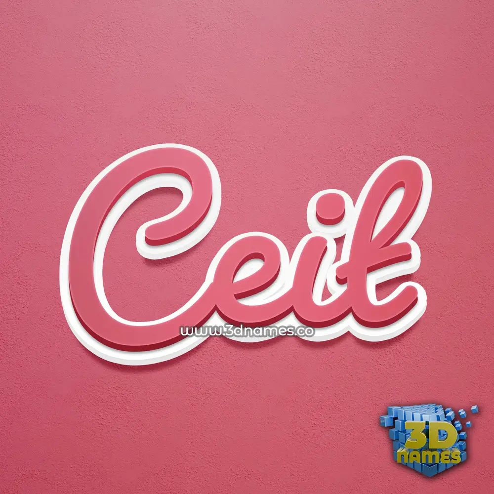 ceit in Red Scribble style - 3D name wallpaper