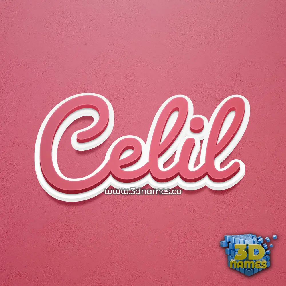 celil in Red Scribble style - 3D name wallpaper celil in Red Scribble style - 3D name wallpaper