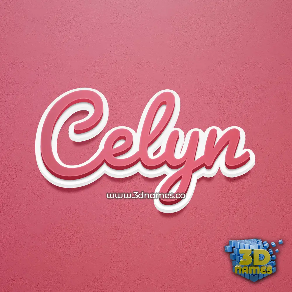 celyn in Red Scribble style - 3D name wallpaper