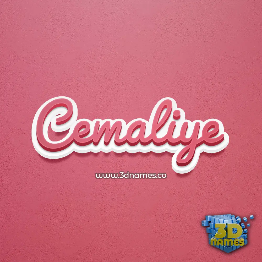 cemaliye in Red Scribble style - 3D name wallpaper