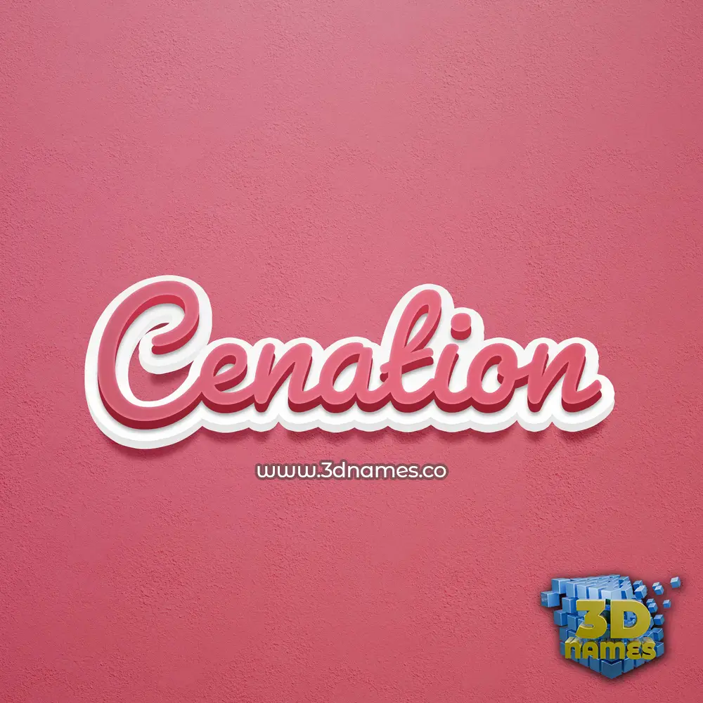cenation in Red Scribble style - 3D name wallpaper