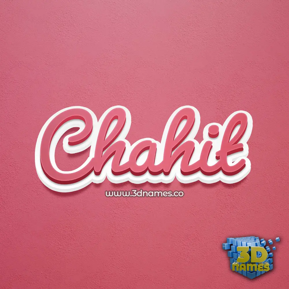 chahit in Red Scribble style - 3D name wallpaper