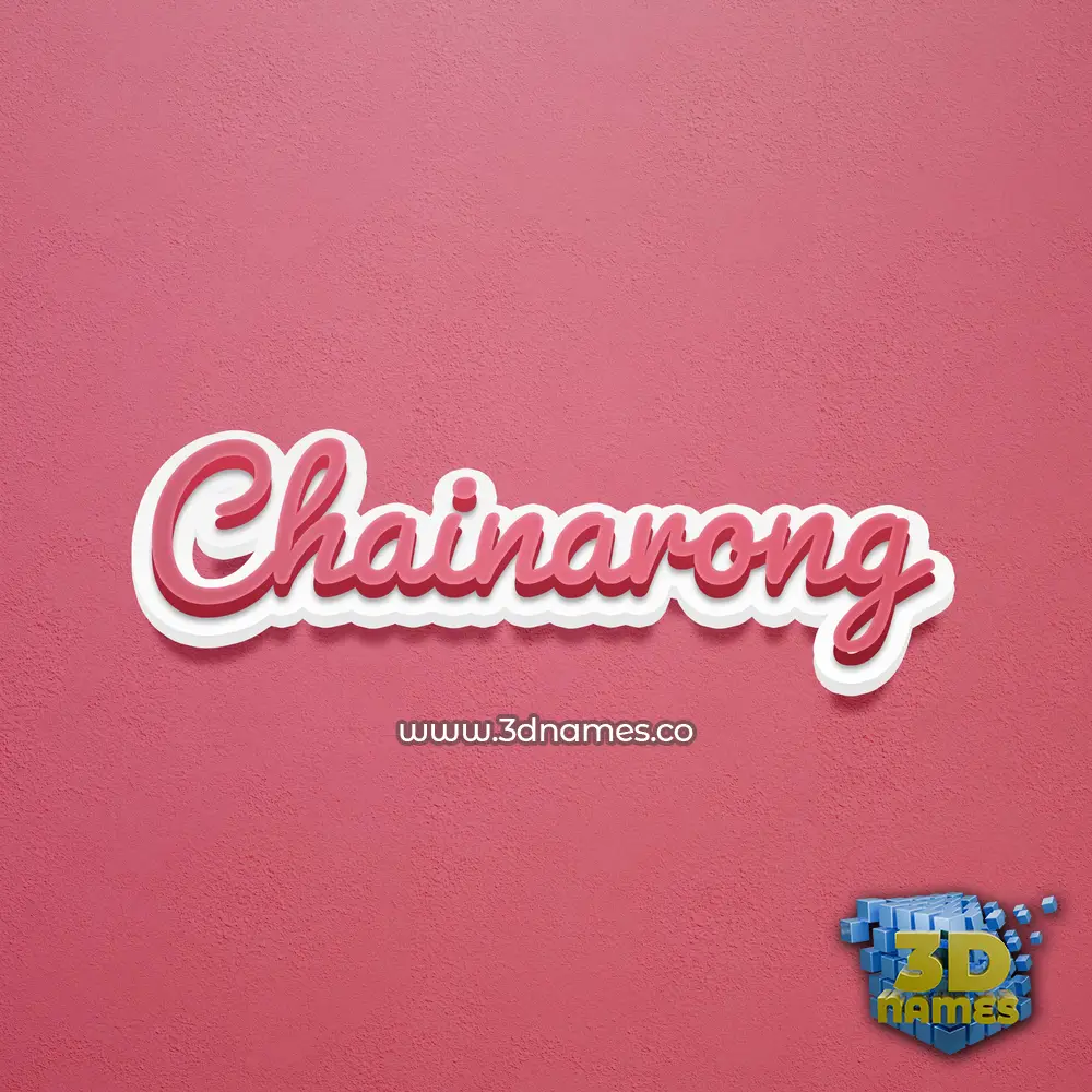 chainarong in Red Scribble style - 3D name wallpaper