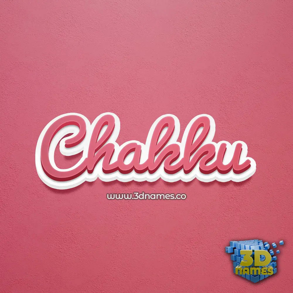 chakku in Red Scribble style - 3D name wallpaper