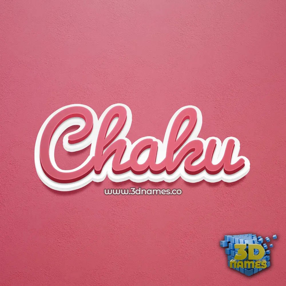 chaku in Red Scribble style - 3D name wallpaper