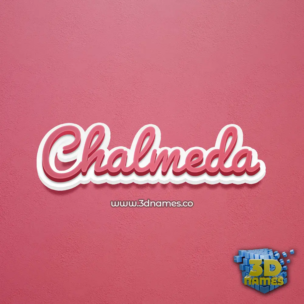chalmeda in Red Scribble style - 3D name wallpaper chalmeda in Red Scribble style - 3D name wallpaper