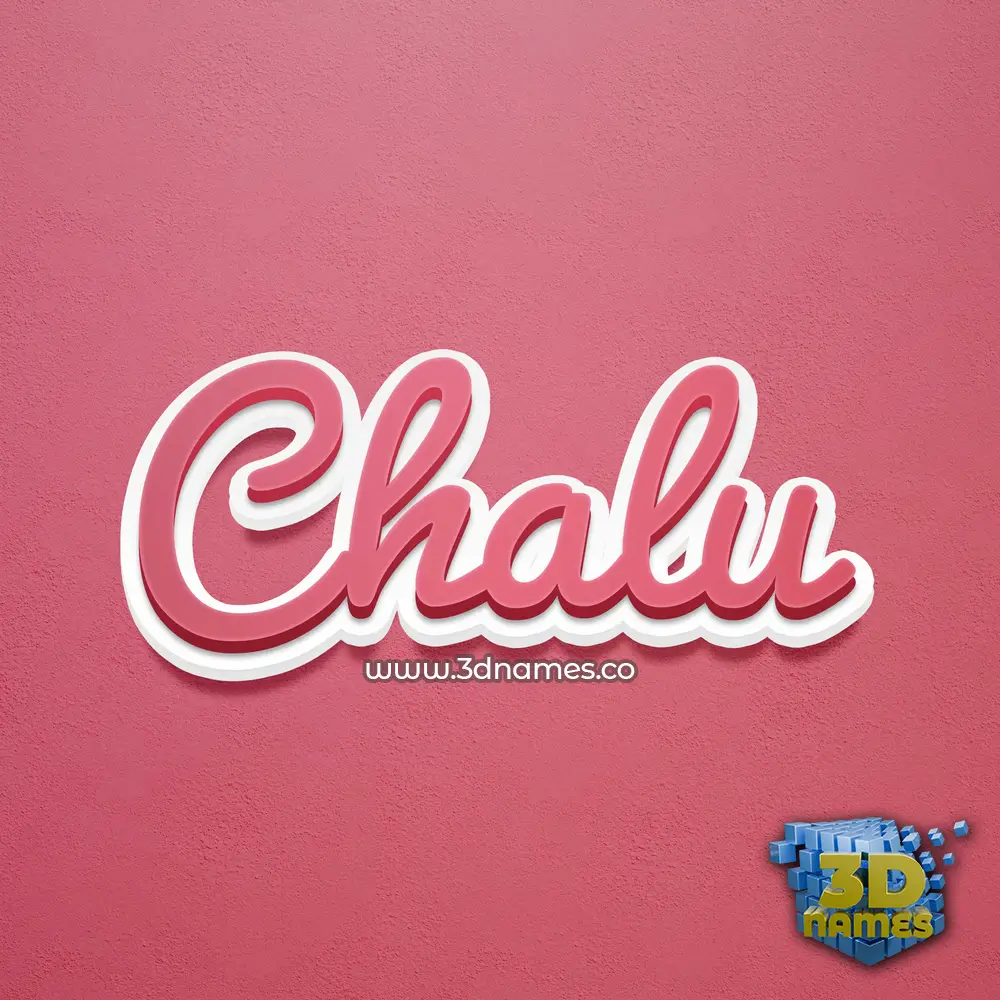 chalu in Red Scribble style - 3D name wallpaper chalu in Red Scribble style - 3D name wallpaper