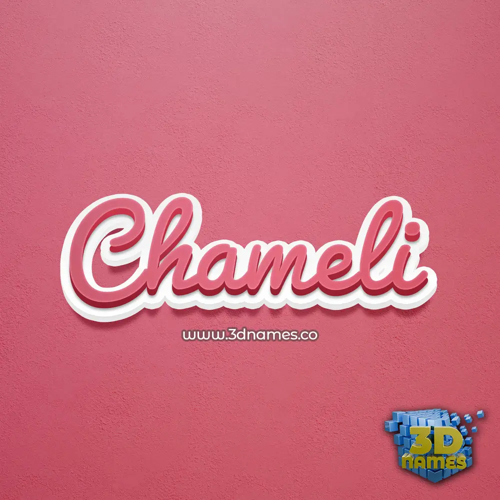 chameli in Red Scribble style - 3D name wallpaper