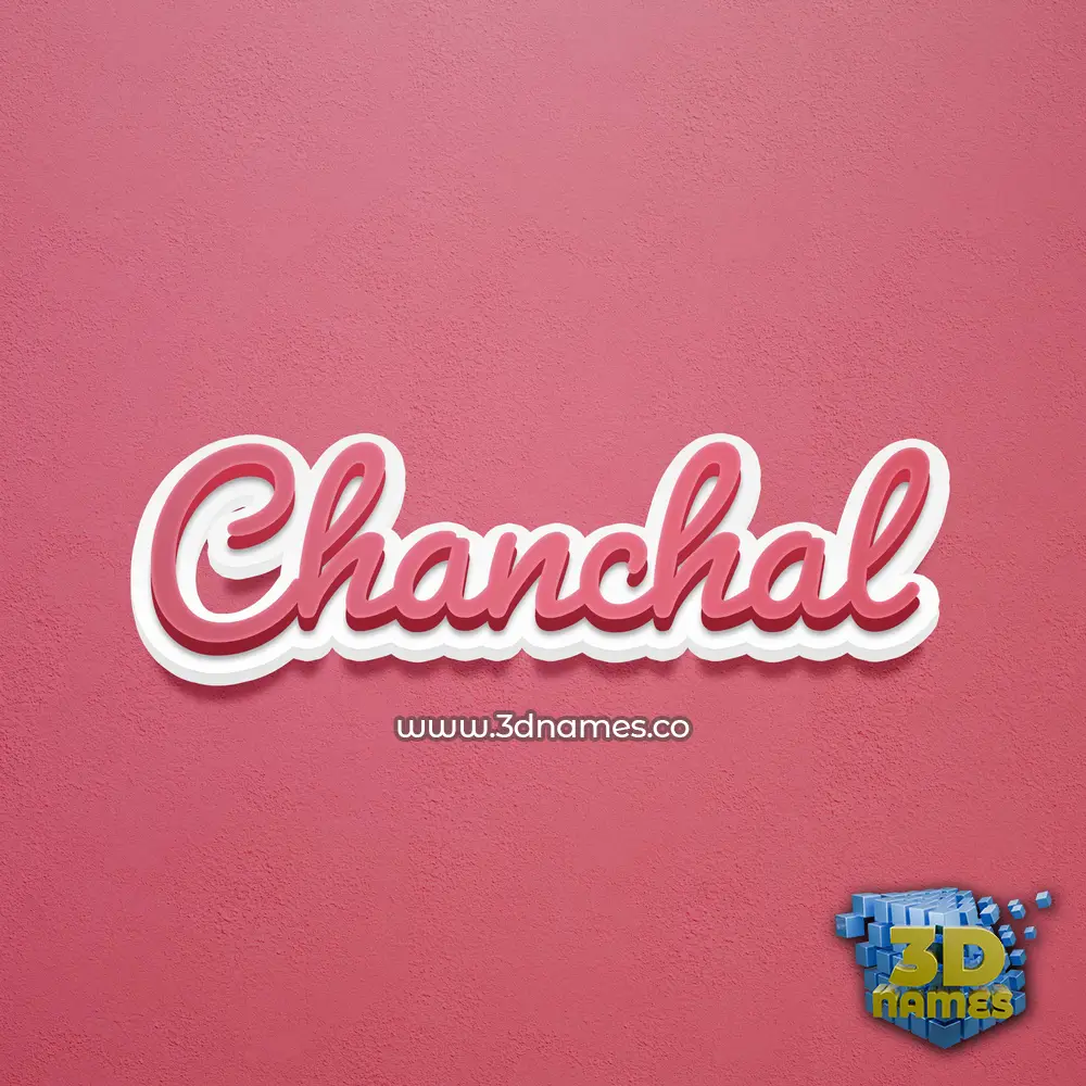 chanchal in Red Scribble style - 3D name wallpaper