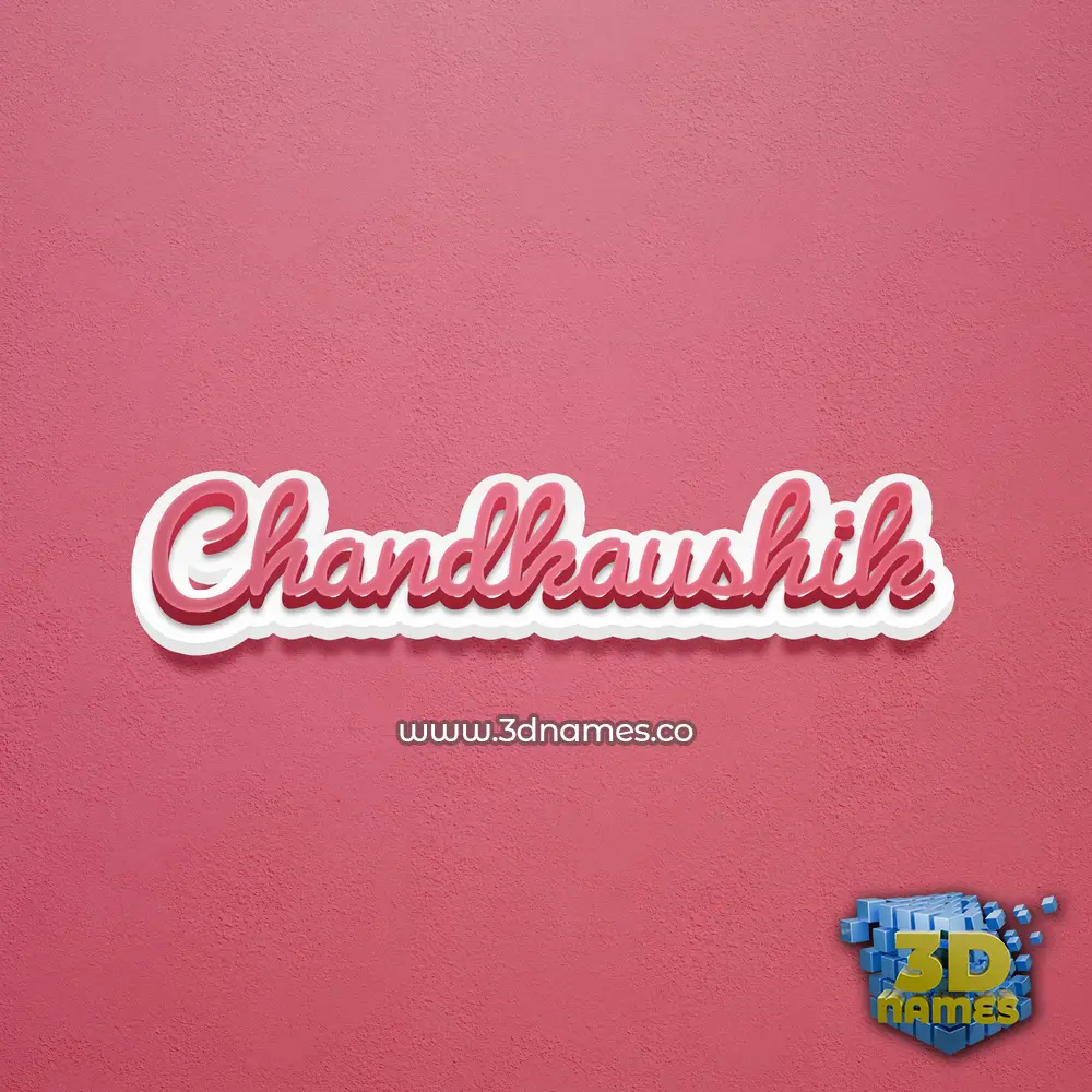 chandkaushik in Red Scribble style - 3D name wallpaper