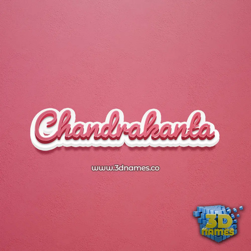 chandrakanta in Red Scribble style - 3D name wallpaper