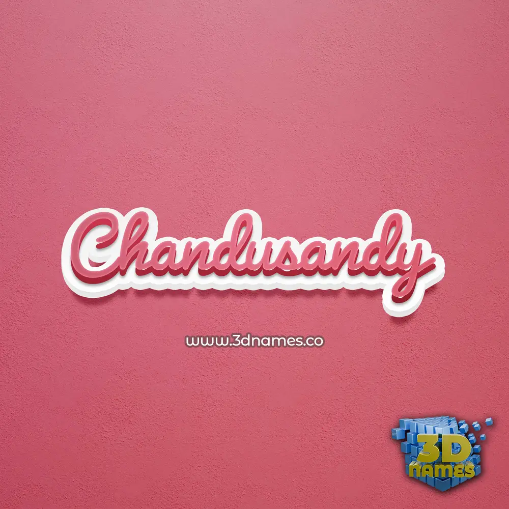 chandusandy in Red Scribble style - 3D name wallpaper