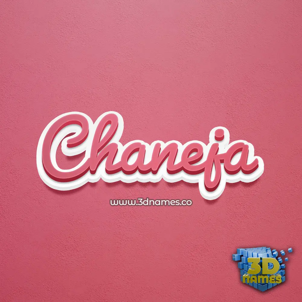chaneja in Red Scribble style - 3D name wallpaper