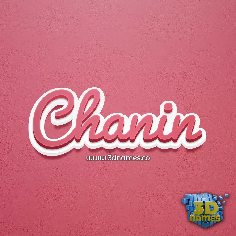 chanin in Red Scribble style - 3D name wallpaper