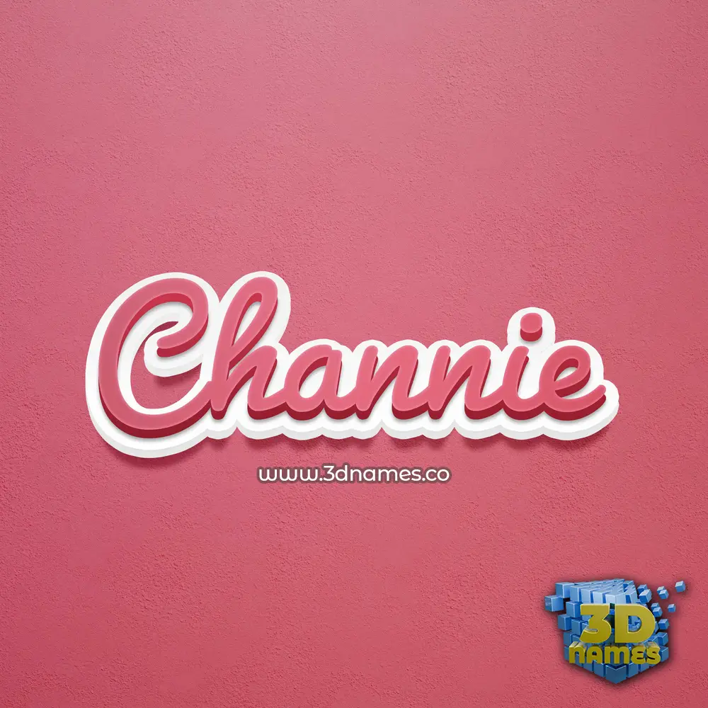 channie in Red Scribble style - 3D name wallpaper