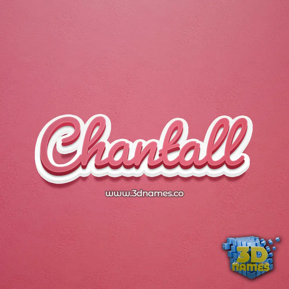 chantall in Red Scribble style - 3D name wallpaper