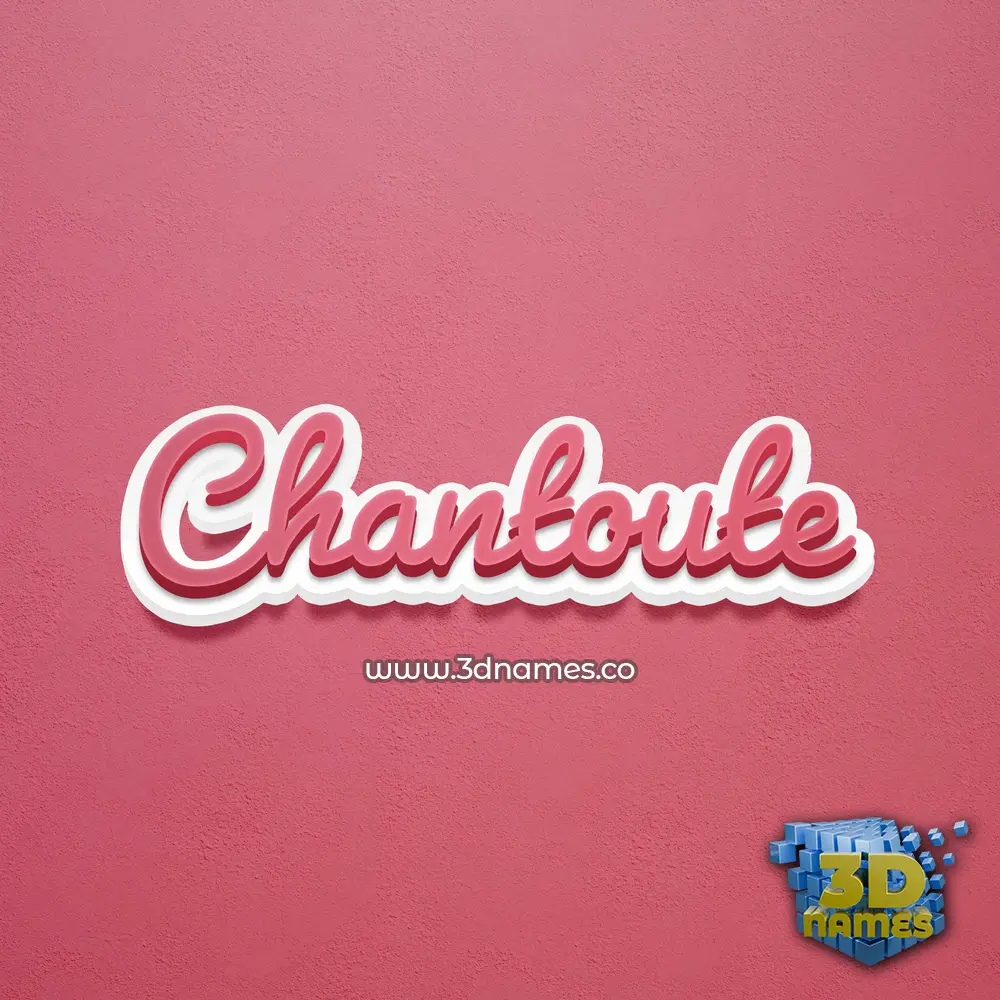 chantoute in Red Scribble style - 3D name wallpaper